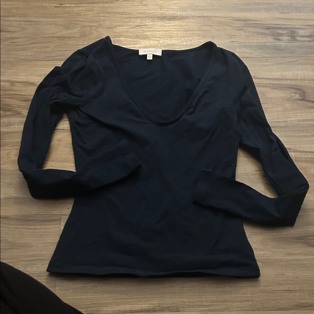 Kookai Deep Blue Long Sleeve Top